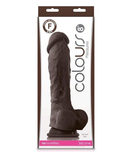 COLOURS 8¨ Dildo realistico in silicone marrone da 23 cm.