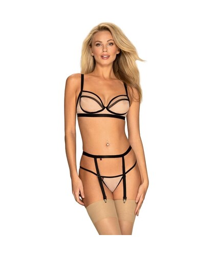 NUDELIA OBSESSIVE SENSUAL Nudelia Lingerie: Elegant 3-Piece Sensual Set