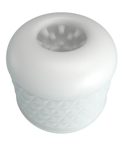 CRYSTLE Mini stroker with textured ribs for enhanced pleasure