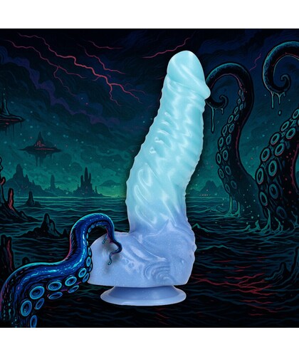 DEEP SEA HYDRA Dildo fantastique en silicone bleu