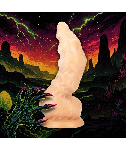 GOLDEN ALIEN INVADER Dildo fantasia dorato in silicone di alta qualità