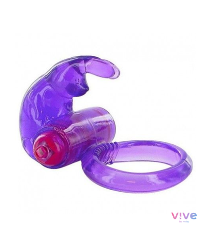 DORFAT Anel vibratório ajustável de silicone, dupla estimulação.