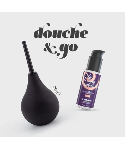 DOUCHE & GO Limpieza fácil y segura con lubricante incluido para sexo anal