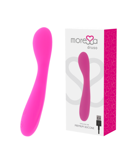 DRUSO Vibrador ergonómico, silicona médica, 30 modos, recargable