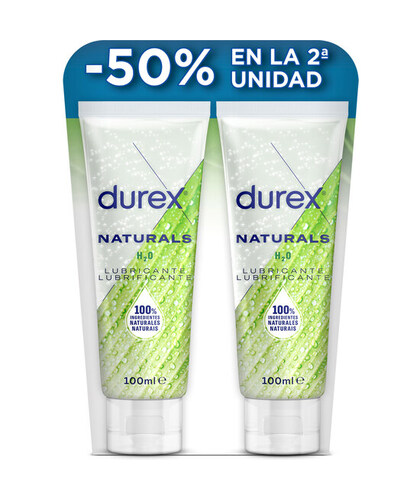 DUREX NATURALS PACK Gel íntimo 100% natural, cuida flora vaginal, base acuosa
