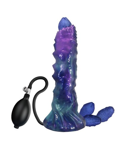DUSKWALKER SENTINEL Introducing the Duskwalker Sentinel Inflatable Fantasy Dildo - a delightful tricolour temp