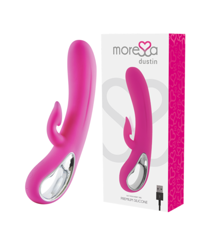 DUSTIN Vibrador doble con succión y vibración intensa