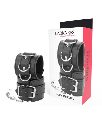 HARMONIA Algemas elegantes e ajustáveis em PVC leather para bondage.