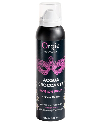 CRUNCHY MOUSSE ORGIE Indulge in the tantalising experience of our Crackling Passion Fruit Massage Foam by Orgie