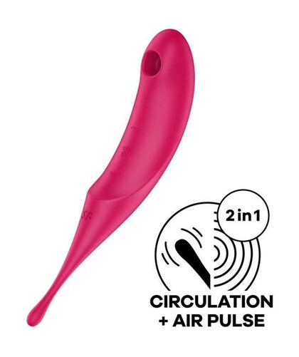 SATISFYER TWIRLING PRO Vibrador híbrido com tecnologia Air-Pulse e controlo duplo