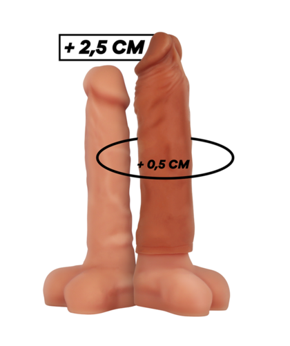 LIQUID SILICONE V5 Guaina elastica per pene, aumenta diametro e lunghezza del 30%