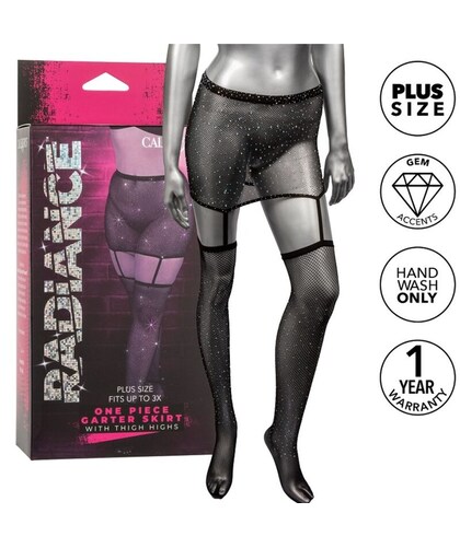 FALDA DE LIGA HASTA EL MUSLO TALLA Jupe et jarretelles pour les femmes en taille plus.