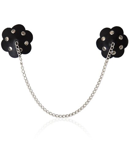 NIPPLE COVERS PETALS Discover the allure of our fetish collection with these sultry black nipple tassels featur