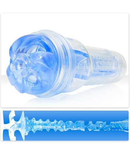 TURBO THRUST BLUE ICE Masturbatore fleshlight con interno sagomato a vagina