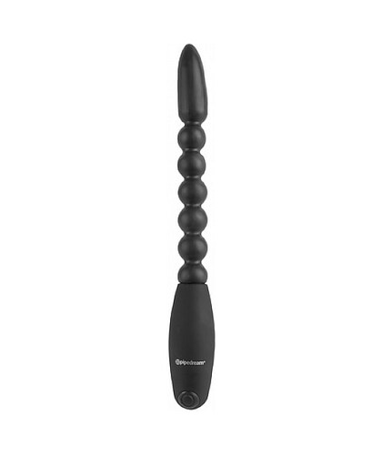 FLEXA-PLEASER POWER BEADS Juguete anal de silicona con vibración, flexible y unisex