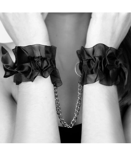 FROU FROU Conjunto refinado de algemas em organza e cetim para jogos de bondage