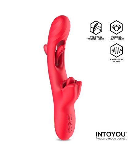 GRANT Vibrador 3 en 1: vibración, lengua y masaje clitorial 360º
