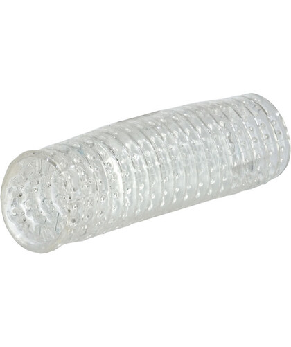 HAND JOB Silicone stroker with ribbed texture, flexible and adjustable