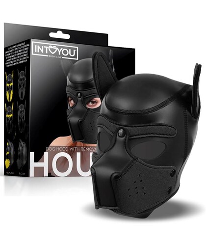 HOUND MÁSCARA DE PERRO Máscara bdsm de perro, neopreno, hocico extraíble, cómoda