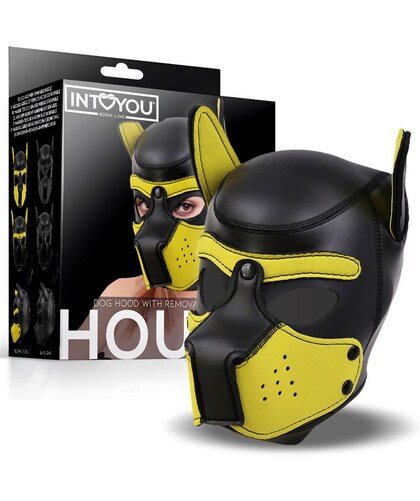 HOUND MÁSCARA DE PERRO Máscara bdsm de perro, neopreno, hocico extraíble, cómoda