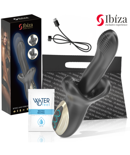 DARK LOTUS Vibrador mordedor com rotação, 3 motores e 10 modos