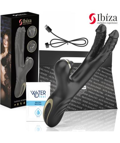 TWO DRAGONS Vibrador de doble estimulación, tapping y silicona premium