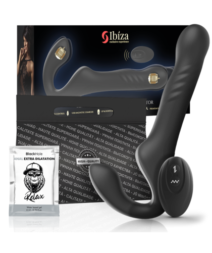VIBRADOR DUAL STRAPLESS IBIZA™ Explore the pleasures of Ibiza with our strapless vibrator featuring remote-controlled up 