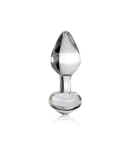 ICICLES Nº44 Plug anal de vidro hipoalergénico, curvado e termorregulável