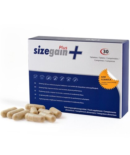 SIZEGAIN PLUS PASTILLAS Cápsulas naturais para aumentar a virilidade e potência sexual.