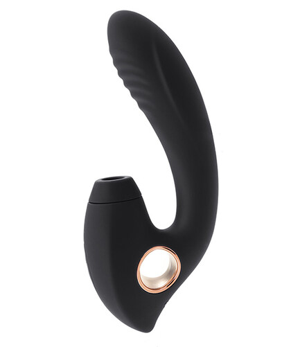 IMPULSE NERO / ORO Vibratore coniglietto dual con pulsazioni