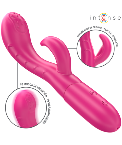 AMARA V Vibrador rosa con lengua succionadora y 10 modos de vibración