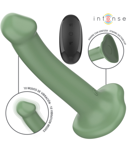 BECCA Vibromasseur vert, télécommande, 10 modes, utilisation anale/vaginale