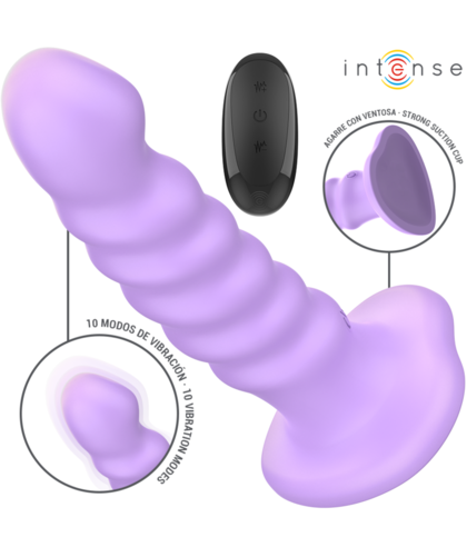 BRENDA Vibrador morado con 10 niveles, ventosa, resistente al agua