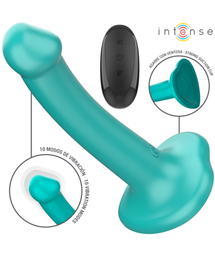 KATIE Vibrador con ventosa 10 vibraciones y mando