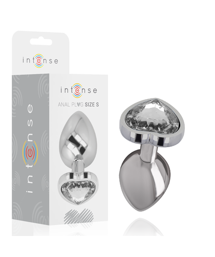 PRAZER INTENSO Plug anal de metal com pedra preciosa brilhante: elegante e seguro