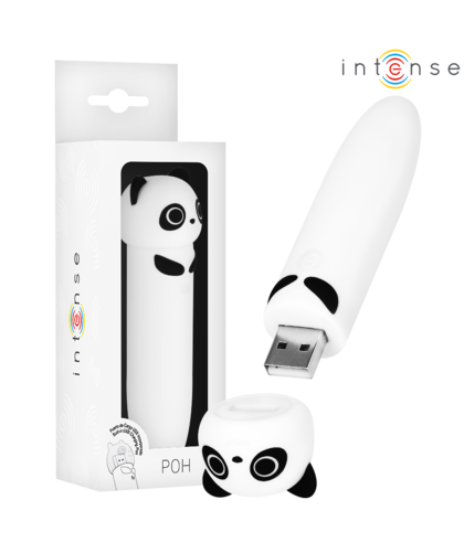 POH PANDA Panda-Themed Vibrating Bullet: 8 Vibration Modes, Rechargeable
