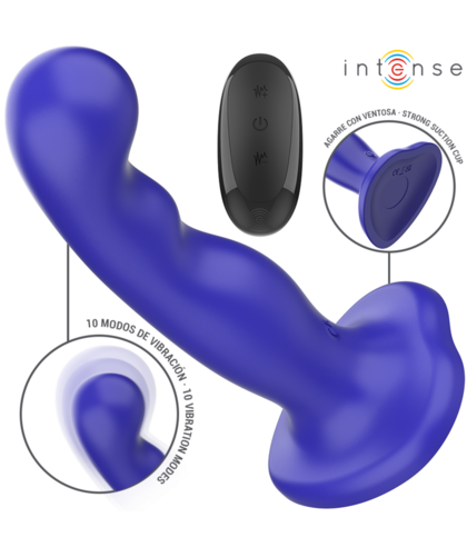 SHORTY Intense - shorty vibrador con ventosa azul control remoto