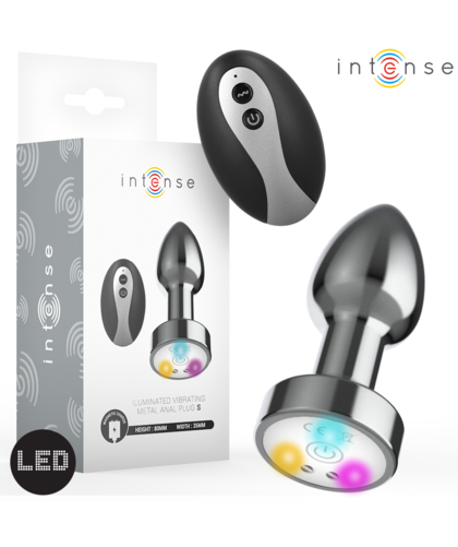 ILUMINATED Plug de metal con base de led y mando a distancia