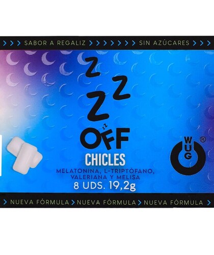 WUG OFF Formato en chicle con ingredientes naturales para la relajac
