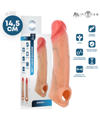 SIMON M Prolongateur réaliste en silicone liquide, 14,5 cm