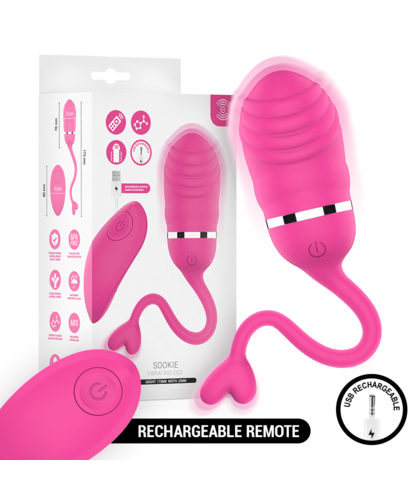SOOKIE Œuf vibrant avec télécommande sans fil, rechargeable et résistant à l'eau