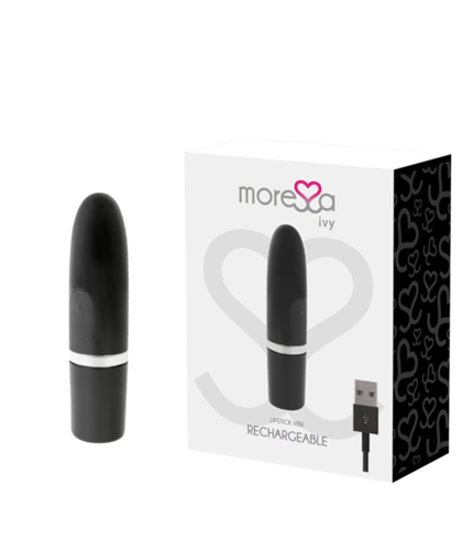IVY LIPSTICK Vibrador elegante, discreto, 6 modos, silicona médica, USB