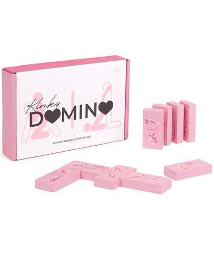KINKY DOMINO Set di domino sensuale con 28 tessere illustrate per coppie in cerca di nuove emozioni