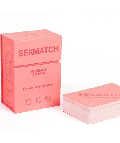 JUEGO SEXMATCH BONDAGE EDITION Conjunto de cartas para casais, atrevido, íntimo e divertido.