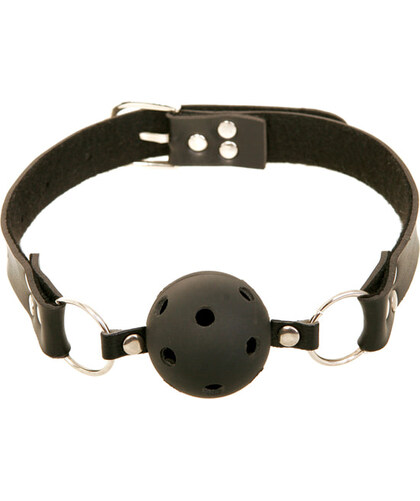 KADALAY Mordaza de cuero con pelota transpirable, ideal para BDSM