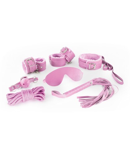 KIT DUNGEONS & MAIDENS Kit BDSM sensorial com peças ajustáveis e pele sintética