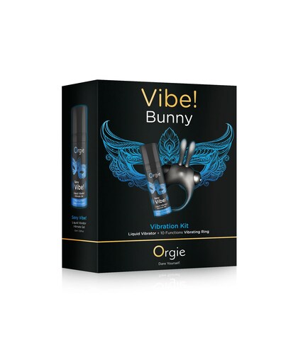 KIT VIBRATORIO VIBE! BUNNY Kit vibratório vibe! bunny orgie 15ml
