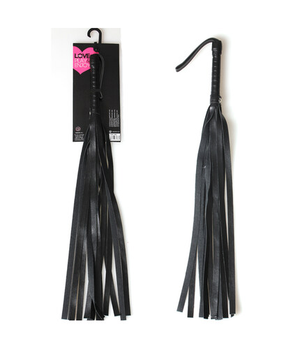 LÁTIGO CUERO SINTETICO BLISTER Látigo bdsm elegante y portable, ideal para principiantes