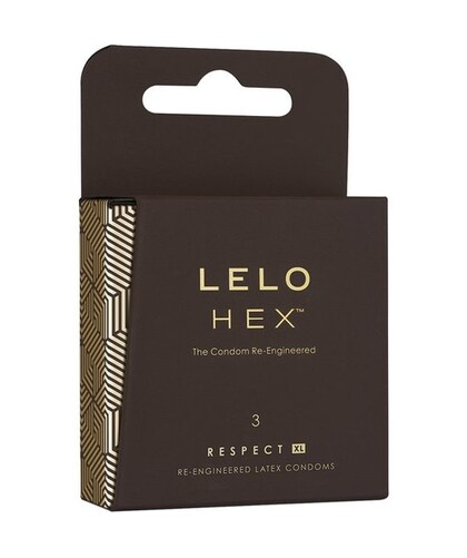 LELO HEX Preservativo XL inovador em látex, hexagonal, confortável e seguro