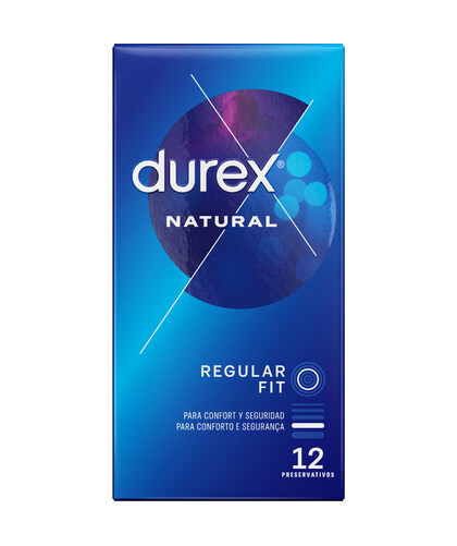 DUREX NATURAL Shaped for easy-on, wider and a breeze to put on